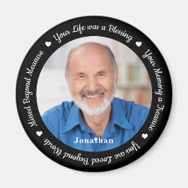 Imán Memorial: poema de recuerdo de fotos personalizado