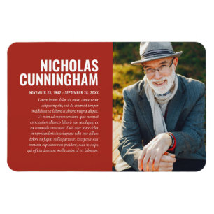 Imán Memorial tarjeta de oración moderna de fotos Keeps