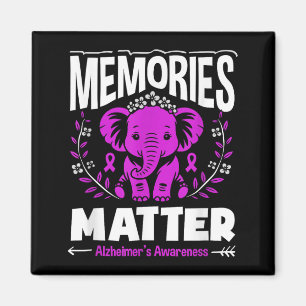 Imán Memorias apoyo conciencia alzheimer elefante