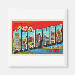 Imán Memphis Tennessee TN Vintage Letra carta grande po