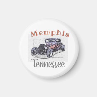 Imán "Memphis Tennessee" Vintage Hotrod