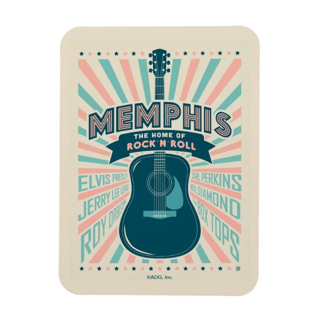 Imán Memphis, TN: Serie de guitarras | Rock-N-Roll (Vertical)