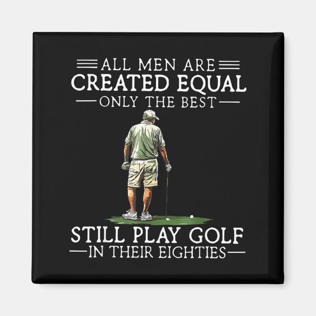 Imán Men Play Golf Eighties Funny Golfer Golfing  (Frente)