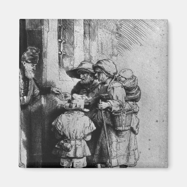 Imán Mendigos en la puerta de una casa, 1648 (Frente)