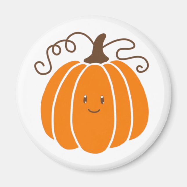 Imán Méneta de calabaza con cara (Frente)
