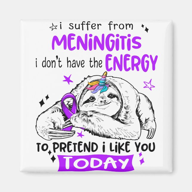 Imán Meningitis Awareness Month Ribbon Gifts (Frente)