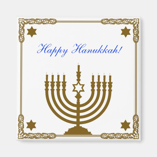 Imán Menorá dorado (Frente)