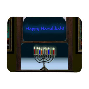 Imán Menorah En La Ventana