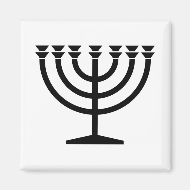 Imán Menorah judía (símbolo del judaísmo) (Frente)
