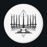 Imán Menorah y estrella<br><div class="desc">Ilustraciones originales por Thedustyphoenix.</div>