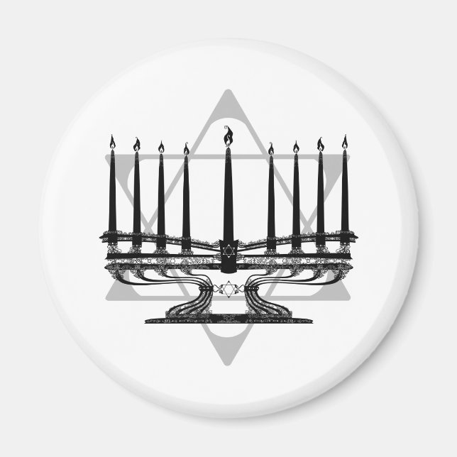 Imán Menorah y estrella (Frente)