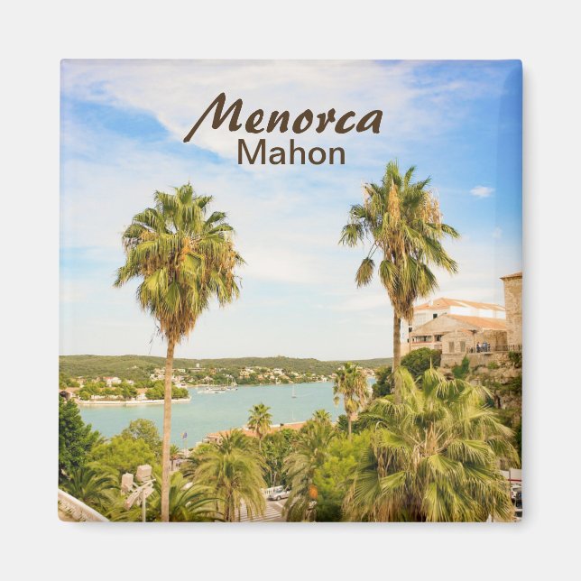 Imán Menorca Mahon Souvenir Magnet (Frente)