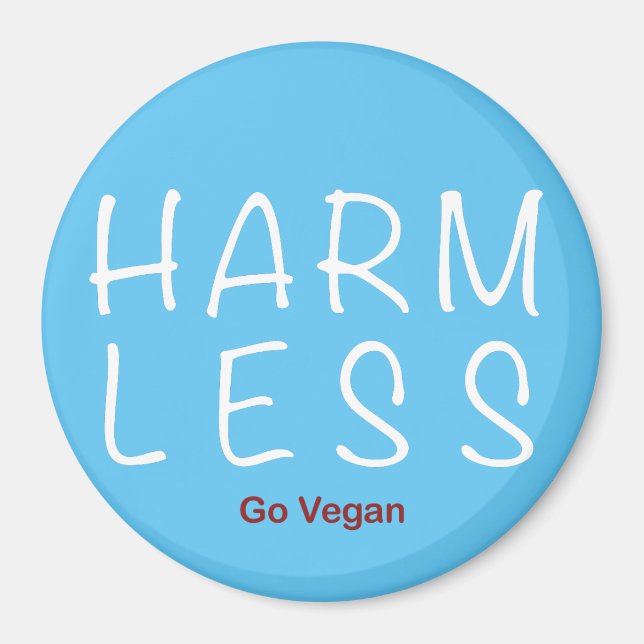 Imán Menos daño - Ir Vegan (versión ligera) (Frente)