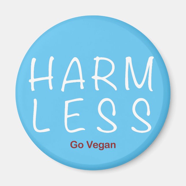 Imán Menos daño - Ir Vegan (versión ligera) (Frente)