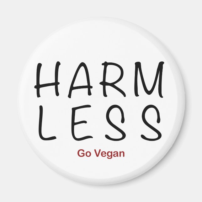 Imán Menos daño - Vegan (Frente)