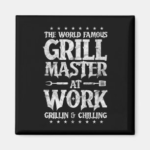 Imán Mens Bbq Grillmaster Funny The World Famous Grill