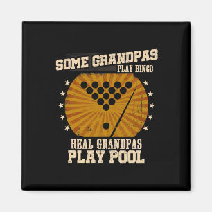 Imán Mens Billiards Grandpa Shirt - Real Grandpas Play