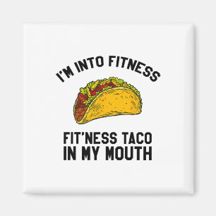 Imán Mens Fitness Taco Funny Gym Mexicano Para Taco Lov