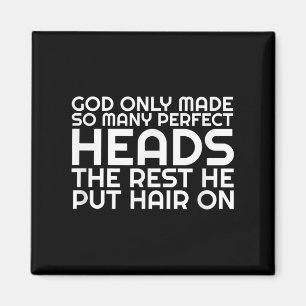 Imán Mens Funny Bald Slap Head Dad Husband Guy