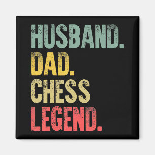 Imán Mens Funny Gige Husband Dad Chess Legend