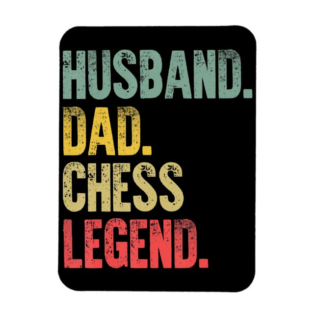 Imán Mens Funny Gige Husband Dad Chess Legend (Vertical)