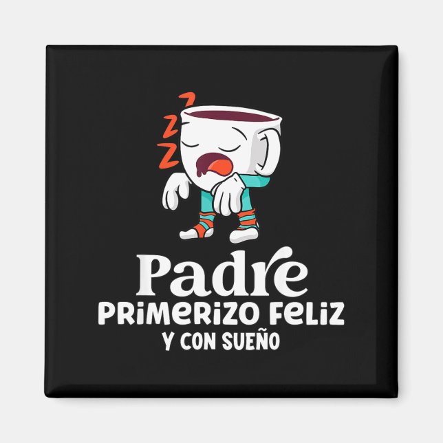 Imán Mens Funny Spanish Announcing Pregnancy Baby New D (Frente)