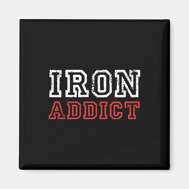 Imán Mens Iron Addict Gym Workout Fitness Bodybuilding (Frente)