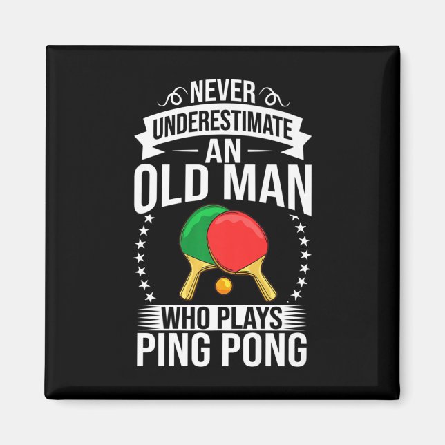 Imán Mens Ping Pong Table Tennis Player Balls Paddle Ga (Frente)
