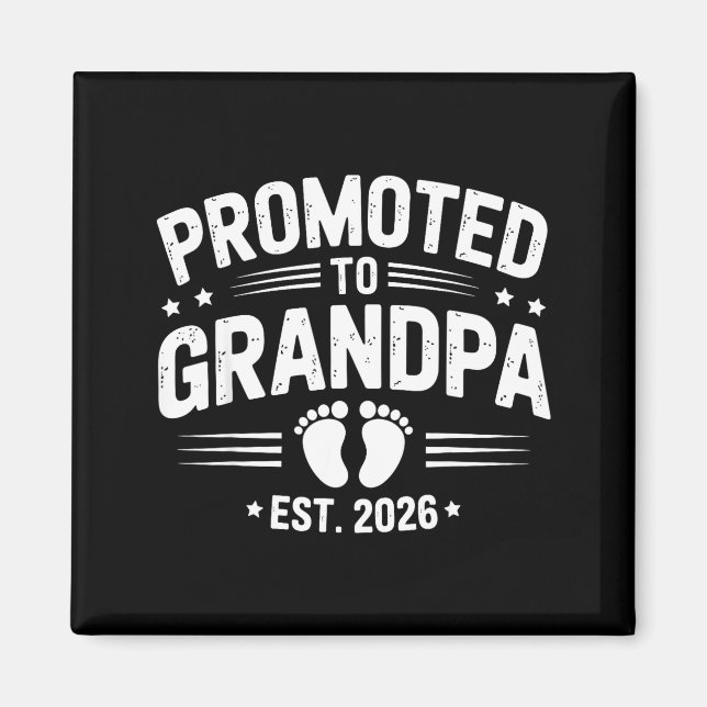 Imán Mens Promoted To Grandpa Est 2026 New Grandpa Preg (Frente)