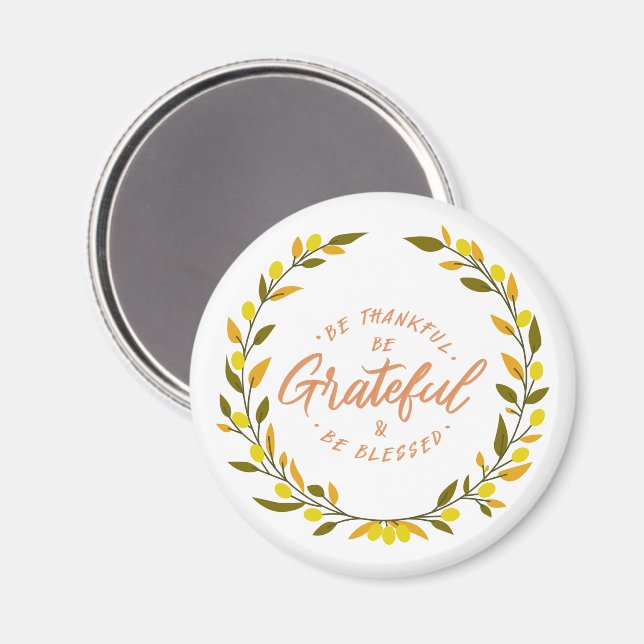 Imán Mensaje de agradecimiento, gratitud y bendición (Anverso/Reverso)
