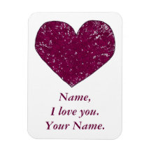 Mensaje de amor personalizado Lace Heart Magnets