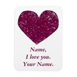 Imán Mensaje de amor personalizado Lace Heart Magnets