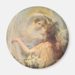 Imán Mensaje de Ángel de George Swen lugar de Arte Vint