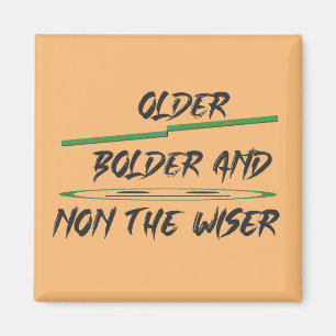 Imán mensaje de chiste sobre gráficos y palabras de eda