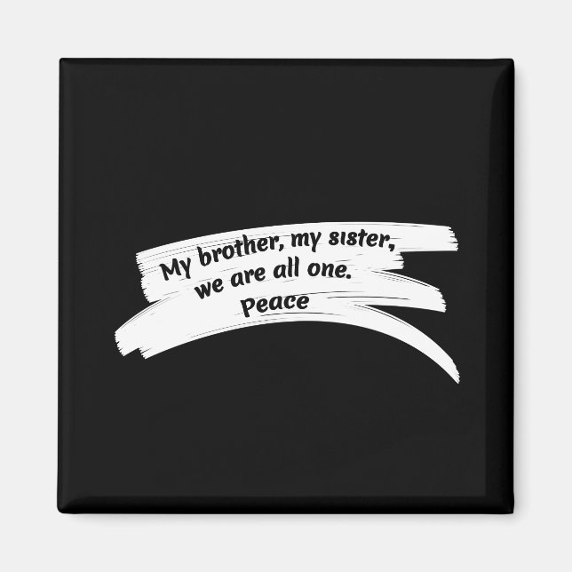 Imán Mensaje de paz de borrado de pintura (Frente)