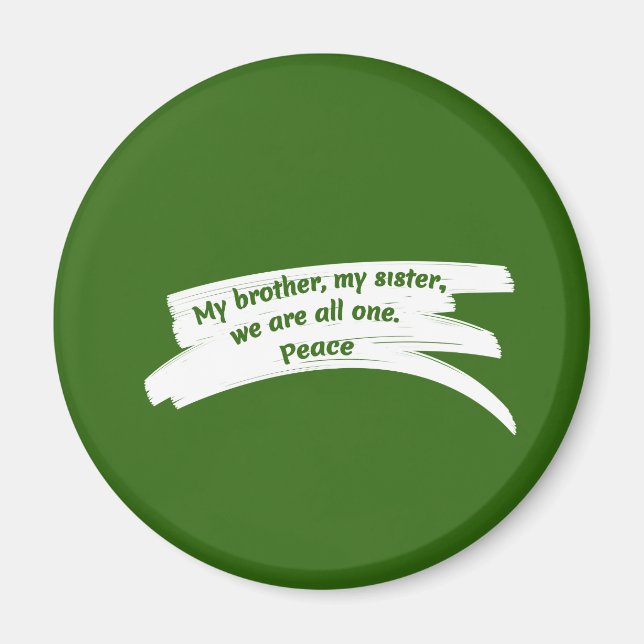 Imán Mensaje de paz de borrado de puntas de pintura (Frente)