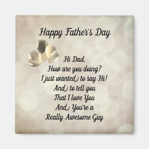Imán Mensaje del Día del Padre Feliz