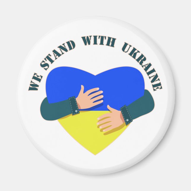 Imán Mensaje inspirador Estamos con Ucrania (Frente)