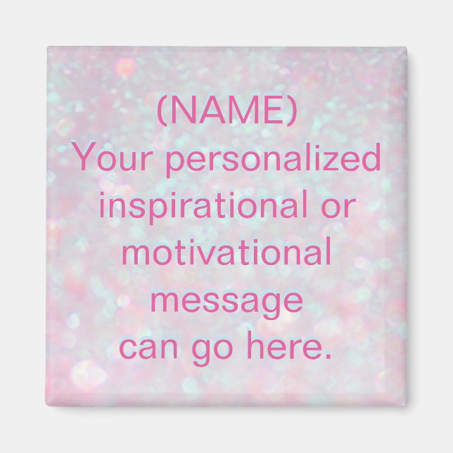 Imán Mensaje motivacional personalizado (Frente)