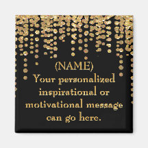 Mensaje motivador de negro y oro