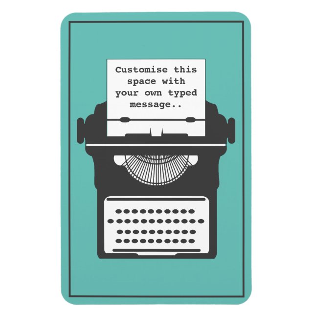 Imán Mensaje Verde azulado del Personalizado de máquina (Vertical)