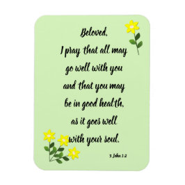 Imán Mensajes para amados 3 John 1:2 Photo Magnet