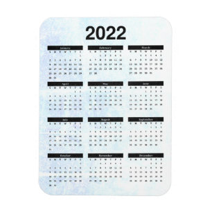 Imán Mensual 2022 Calendario Magnet Texturizado