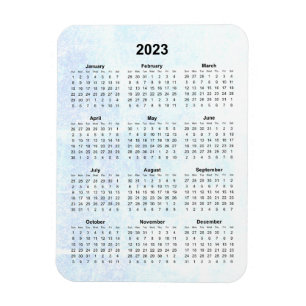 Imán Mensual 2023 Calendario Magnet Texturizado