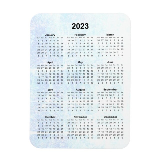 Imán Mensual 2023 Calendario Magnet Texturizado (Vertical)