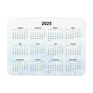 Imán Mensual 2025 Calendario Magnet Texturizado
