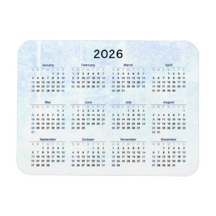 Imán Mensual 2026 Calendario Magnet Texturizado