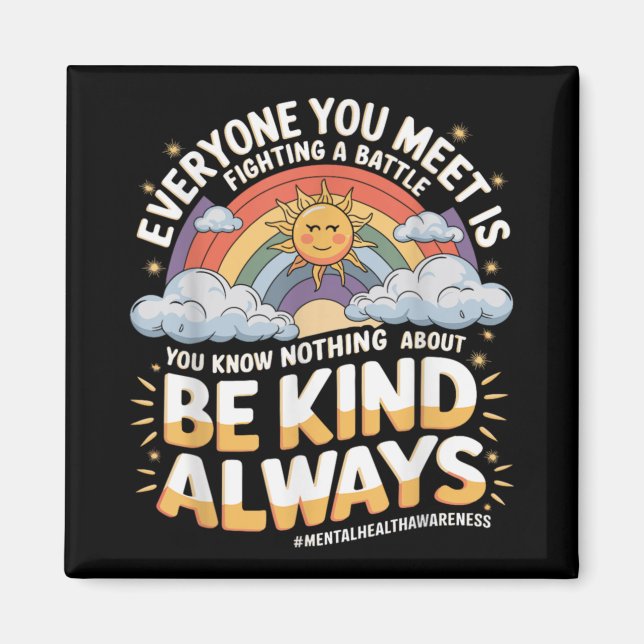 Imán Mental Health Illness Awareness Month Depressed Pe (Frente)