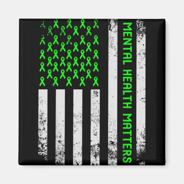 Imán Mental Health S Human Brain Illness Awareness Gree (Frente)