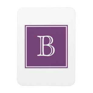 Imán Mentalla de Flexi de Monograma Cuadrado Púrpura